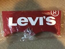 Vtg Red Tab LEVI'S Denim Jeans Retail Store Display Advertising Hanging Sign NEW picture