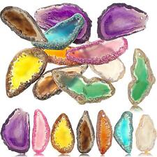 Hicarer 16 Pcs Polished Agate Slices Drilled Agate Pendants Valentines Gifts ... picture