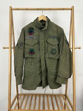 VTG OG 107 Cold Weather 80s Field Military Jacket W/ Liner USAF Patches RARE S picture