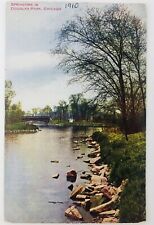 Vintage Chicago Illinois IL Springtime in Douglas Park Postcard 1910 picture