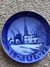 1917 Royal Copenhagen RC Christmas Plate Tower of Our Savior's Church #11541 picture