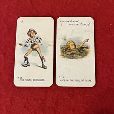 1930 Carreras “Alice In Wonderland” Tobacco Card Lot (2)   Both G picture