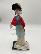 Vintage Japanese Geisha Costume Doll on Base 10'' Tall picture