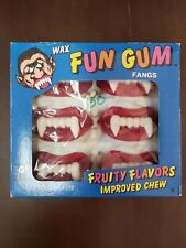 RARE Vintage Unopened Box Glenn Candies Wax Fun Gum Fangs Fruity Flavors - USA picture