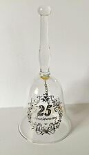 25th Anniversary Celebration Clear Glass Bell Viking Brand picture