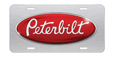 Peterbilt - Brushed Aluminum Front Car Truck Tag License Plate picture