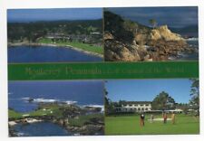 MONTEREY PENINSULA: Golf Capital of the World - 4 image golfing postcard / 1996 picture