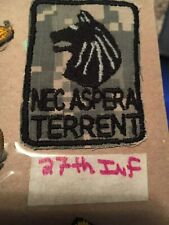 Rare 27th Infantry Regiment Nec Aspera Terrent  ACU THEATRE MADE Patch picture