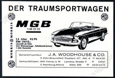 1963 MG MGB 1800 car illustrated German vintage print ad picture