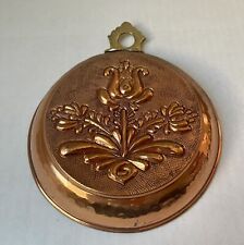 Vintage, ODI, Copper, Mold, Floral, Wall Hanging, Made In India, Art, Decor picture