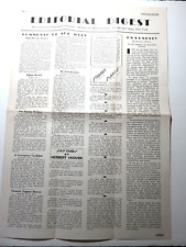 SUPER RARE 1928 Herbert Hoover Campaign Newspaper picture