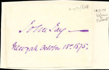 JOHN JAY II - SIGNATURE(S) 10/18/1875 picture