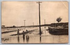 RPPC Heavy Rains Flooded Waters Disaster C1910 Montrose SD Postcard U26 picture