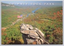 Chimney Rock Park Hickory Nut Gorge Flag Asheville North Carolina Postcard picture