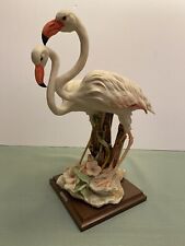 Vintage Giuseppe Armani Wildlife Sculpture 1987 Two Flamingos picture