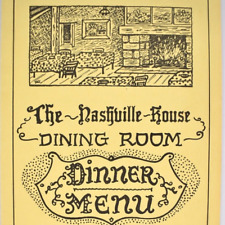 1950s Nashville House Dining Room Restaurant Menu Tri Kappa Village Indiana #1 picture