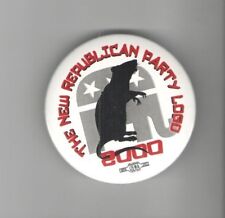 2000 pin ANTI REPUBLICAN George W. BUSH pinback RAT Logo picture