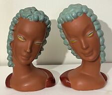 Goldscheider Style  Ceramic Women's Busts (Pair) picture