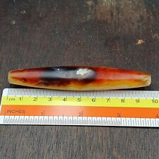 AA Antique Yemeni Old Crystal Agate Middle Eastern yellow Agate Bead -35Y picture
