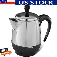 Electric Percolator Coffee Maker Cup Warmer Stainless Steel Automatic Durable US picture