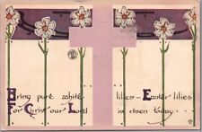 1913 Art Deco EASTER Greetings Postcard 