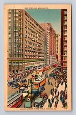 Chicago IL-Illinois, State And Madison Streets, Advertisement, Vintage Postcard picture