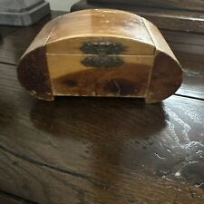 Vintage Small cedar trinket box jewelry 5 X 3” Hinged Vtg Treasure picture