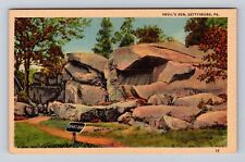 Gettysburg PA-Pennsylvania, Devil's Den, Antique Vintage Souvenir Postcard picture
