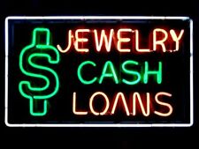 New Jewelry Cash Loans Dollar Real glass Neon Sign 32