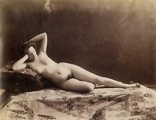 c. 1880's Female Nude Albumen Photograph by J. Vasse picture