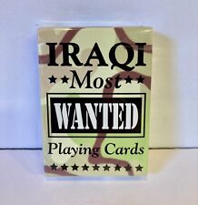 Vtg Bicycle Iraqi Most Wanted Playing Cards USA Military Memorabilia NEW SEALED picture