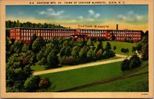 Linen Postcard Chatham Mfg. Co Home of Chatham Blankets in Elkin North Carolina picture