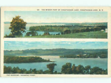 W-border LAKE SCENE Chautauqua Lake - Near Jamestown New York NY 6/7 AE4645 picture