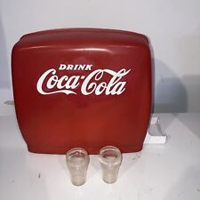Vintage 1950s Coca-Cola Child's Soda Drink Dispenser w 2 Mini Plastic Glasses picture