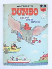 Ultra Rare Walt Disney 1972 Dumbo On Land Sea Air Children Book Hardcover Error  picture