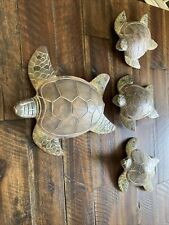 Wooden Sea Turtle Wall Hanging Set Of 4 picture