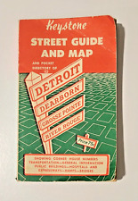 Vintage 1965-66 DETROIT Keystone Street Guide and Map - Dearborn - Grosse Pointe picture