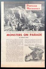 Pittsfield Halloween Parade 1954 pictorial “Monsters on Parade” GE Floats picture