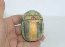 Rare Ancient Nile Scarab Amulet For Protection In Egyptian Mythology BC picture