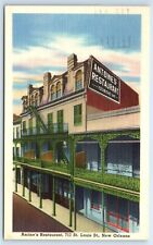 Postcard Antoine's Restaurant, New Orleans LA linen 1953 I194 picture