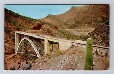 AZ-Arizona, Queen Creek Bridge On US Highway, Antique, Vintage Souvenir Postcard picture