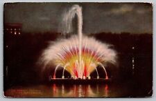 Denver Colorado City Park Electric Fountain Scenic Landmark DB UNP Postcard picture