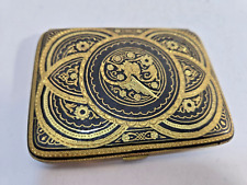 Antique  Damascene Cigarette Case  'Ten Winged Dragons'  Gold Inlay picture