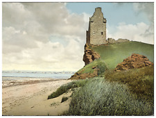Scotland, Ayr, Alloway, Greenan Castle Vintage Photochrome, Photochromy, Wine picture