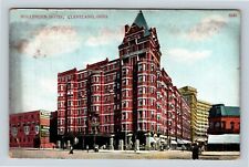 Cleveland OH, Hollenden Hotel, Street View, Wagon, Ohio Vintage Postcard picture