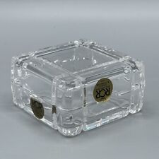Vintage RCR Royal Crystal Rock Italy Square Small Lidded Trinket Box 2-7/8” picture