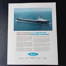 S.S. SINCLAIR TEXAS Sinclair Refining Company Amercoat Corporation Ad 10.5x13 picture