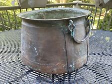 Large Antique Primitive Copper Apple Butter Cauldron Kettle 15