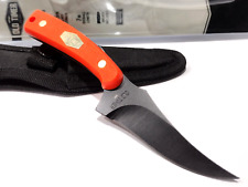 Schrade Old Timer Orange Sharpfinger Upswept Blade Hunting Skinning Knife-Sheath picture