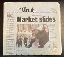 Newspaper 9-11 Twin towers coverage  Elkhart Truth   Sept 18, 2001   Wall Street picture